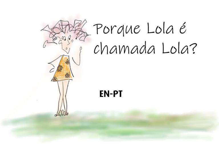 garota das cavernas (cartoon) com texto porque Lola e chamada Lola